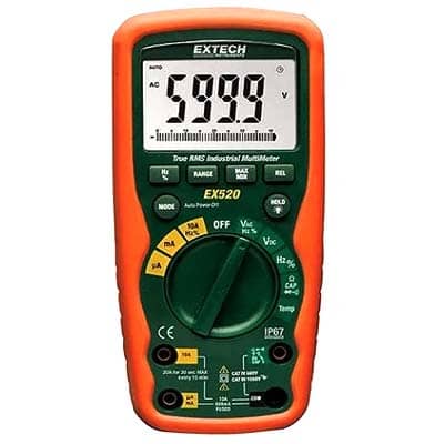 EXTECH EX520 11 Function Heavy Duty True RMS Industrial MultiMeter